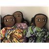 Image 2 : Group of approx 10 African black dolls in fabric - Mom & baby dolls