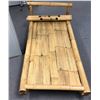 Image 2 : African made bamboo bedframe (approx 39" L x 80" W x 27" H)