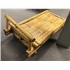 Image 3 : African made bamboo bedframe (approx 39" L x 80" W x 27" H)