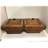 Image 1 : Set of 2 decorative wooden boxes - approx 15" L x 15" W x 8" H