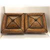 Image 2 : Set of 2 decorative wooden boxes - approx 15" L x 15" W x 8" H
