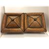 Image 2 : Set of 2 decorative wooden boxes - approx 15" L x 15" W x 8" H