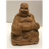 Image 2 : Group of 3 assorted decorative pcs - ceramic cobra candle stand / brass meditating Buddha & happy Bu