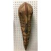 Image 3 : Group of 2 West African hand-carved tribal wooden masks - approx 26" long & 17" long