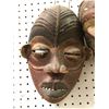 Image 2 : Group of 2 West African hand-carved tribal wooden masks - approx 12" long & 11" long