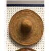 Image 2 : Group of 4 ceremonial decorative hats - includes African Fulani hat / straw grass hat etc