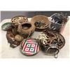 Image 1 : Group of assorted African jewelry & items - includes bone beaded necklaces / beaded necklaces / bead