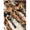 Image 2 : Group lot of African olive wood salad server sets "spoon & forks" (approx 24 pcs)