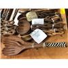 Image 3 : Group lot of African olive wood salad server sets "spoon & forks" (approx 43 pcs)