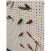 Image 2 : Baskets filled w/ handmade painted wooden bird wall hangings