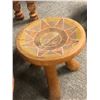 Image 2 : Group of 5 wooden stools & wooden tray top collapsible table