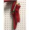 Image 3 : Group of 3 ceramic decorative hangings - includes onion & red jalapeno
