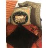 Image 2 : Group of assorted decorative pillows / sheets / drapes etc