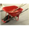 Image 1 : Craftsman steel tray wheelbarrow (6 cubic ft) w/ 2 shovels