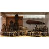 Image 1 : Group of African assorted decorative items - includes dolls / sculptures / Kenyan milk gourd / clay 