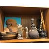 Image 2 : Shelf lot of African assorted items - includes Map of Africa wall hanging / sculptures / double side