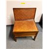 Image 1 : Teak Mid-century armless chair w/ drawer (approx 21" x 18" x 29" height)