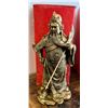 Image 1 : China folk dragon sword guan gong guan yu warrior plastic statue - approx 15" height