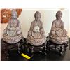 Image 1 : Group of 3 Zen light meditation Buddha indoor fountains (missing motors)