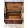 Image 2 : Chinese decorative wooden chest box - approx 35" W x 22 1/2" L x 16" H