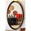 Image 1 : Chinese black decorative wall mirror - approx 24" x 39"