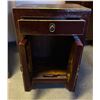 Image 2 : Chinese oriental distressed brick lacquer nightstand - approx 16" W x 12 1/2" L x 24" H