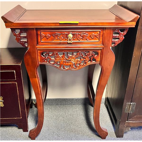 Chinese wood altar table Knutsford for Taiwan Buddhist temple - approx 28 1/2" W x 16 1/2" L x 35 1/