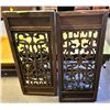 Image 2 : Group of 4 antique Chinese carved decorative wooden window screens - approx 37" x 16"