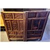 Image 3 : Group of 4 antique Chinese carved decorative wooden window screens - approx 37" x 16"