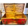 Image 2 : Vintage Chinese chest box w/ designs - approx 40" W x 19" L x 16 1/2" H