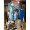 Image 3 : Pallet full of misc. set dec items - includes jerry cans/ camping sleeping bags/ plastic liquid cont