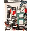Image 2 : Large group of tools, screws, c-clamps, wheels, dictionary, tool box w/mis tools, etc...