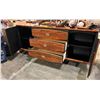 Image 2 : 20th century modern 3-drawer / 2-door dresser - approx 70" W x 18" L x 32 1/2" H