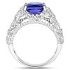 Image 2 : 4.34ct Tanzanite 14K White Gold Ring