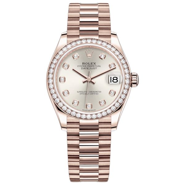 Rolex President RG With Diamond Bezel  Model # 278285RBR