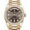 Image 1 : Rolex 36MM Day Date YG with Diamond Bezel Model # 128348