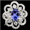 Image 1 : 18K Gold 1.75ct Tanzanite & 1.22ctw Diamond Ring