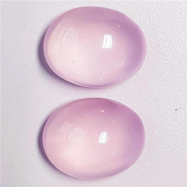 Natural Pastel Pink Rose Quartz Pair 40.95 CT Flawless