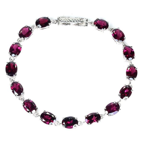 Natural African  Rhodolite Garnet Bracelet