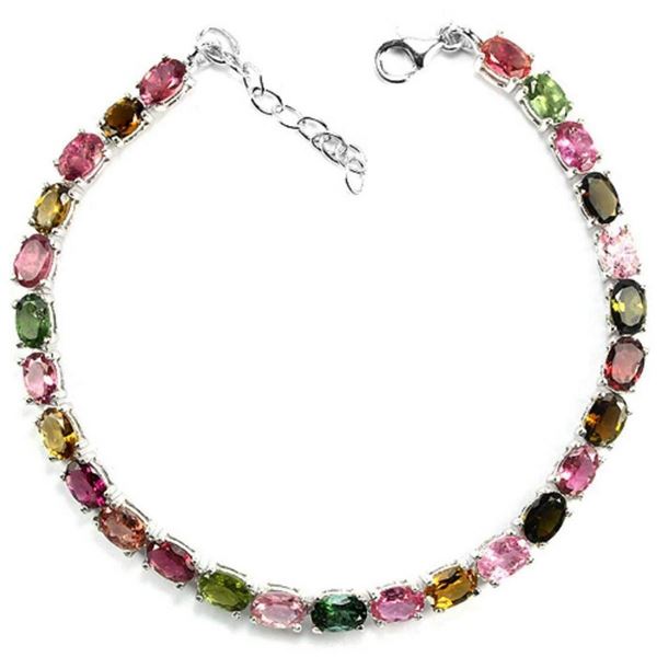 Natural Fancy Color Tourmaline Bracelet