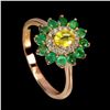 Image 2 : Natural  Sapphire & Colombian Emerald Ring
