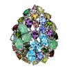 Image 1 : Natural Colombian Emerald Swiss Topaz Amethyst Ring