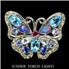 Image 1 : Natural Swiss Blue Topaz Tanzanite Ring