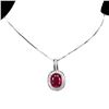 Image 1 : Natural Pigeon Blood Red Ruby Necklace