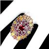 Image 3 : Natural Unheated Rhodolite Garnet Sapphire Ring