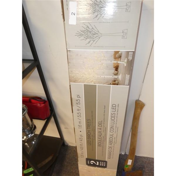 4.5ft LED birch trees