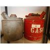 Image 1 : antique galvanized oil/gasoline cans