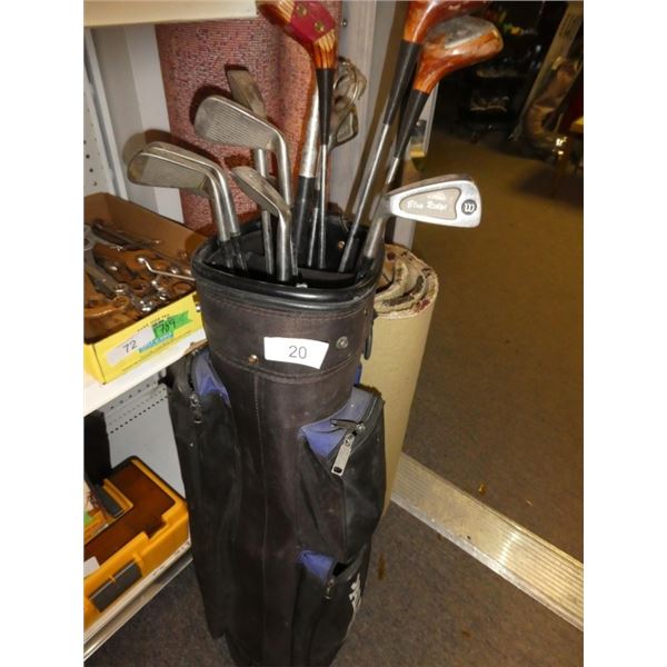 golf clubs (Wilson) & bag (Spalding)
