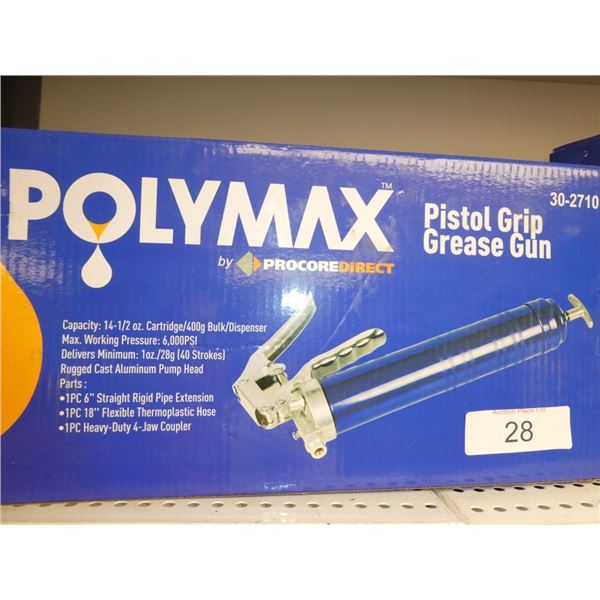 Polymax pistol grip grease gun