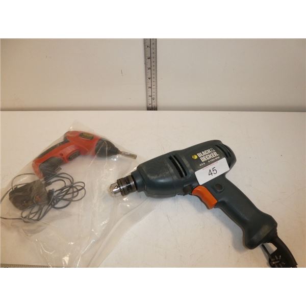 4.8V cordless screwdriver & Black & Decker drill